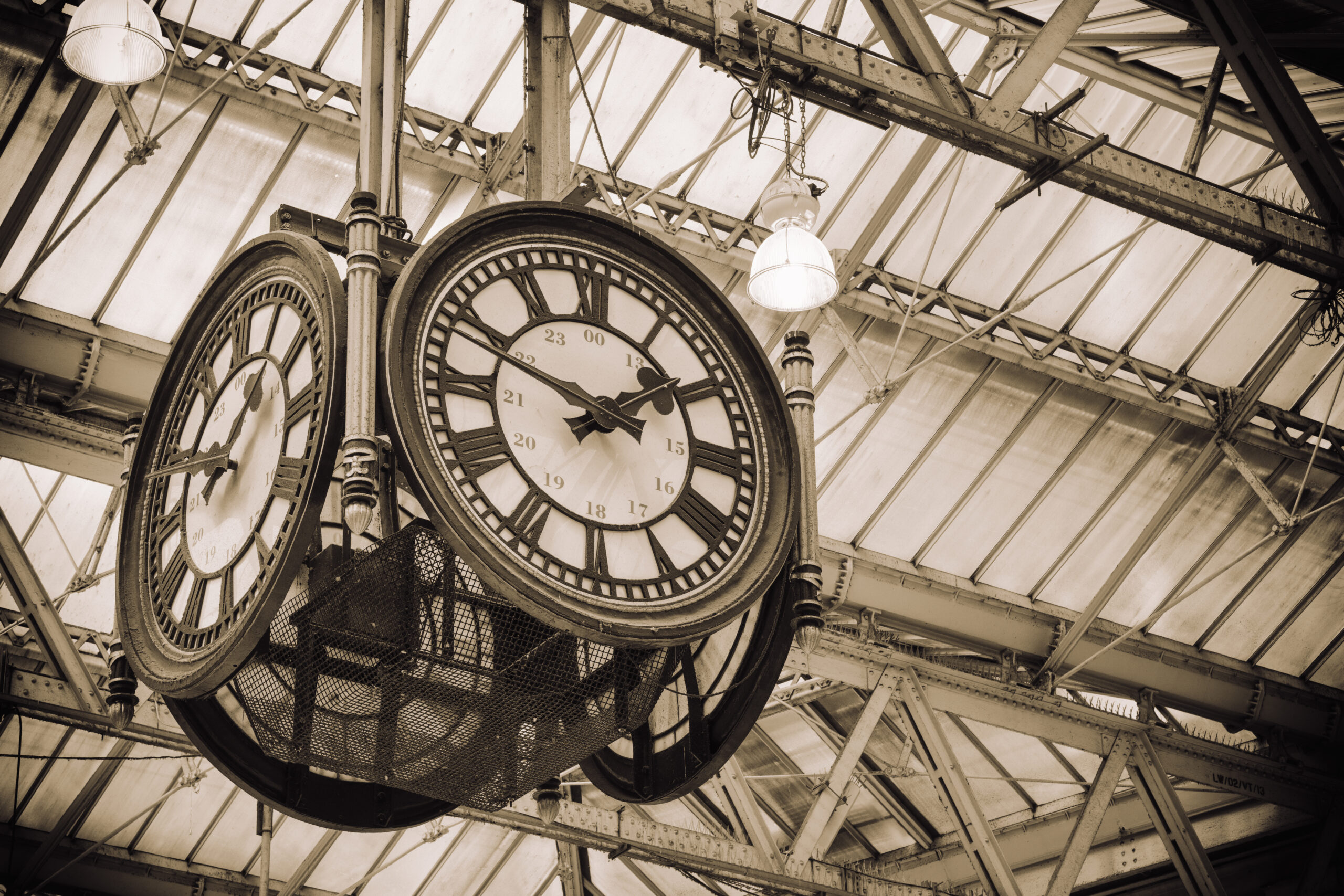 iconic old clock Waterloo Station, London iconic old clock Waterloo Station, London